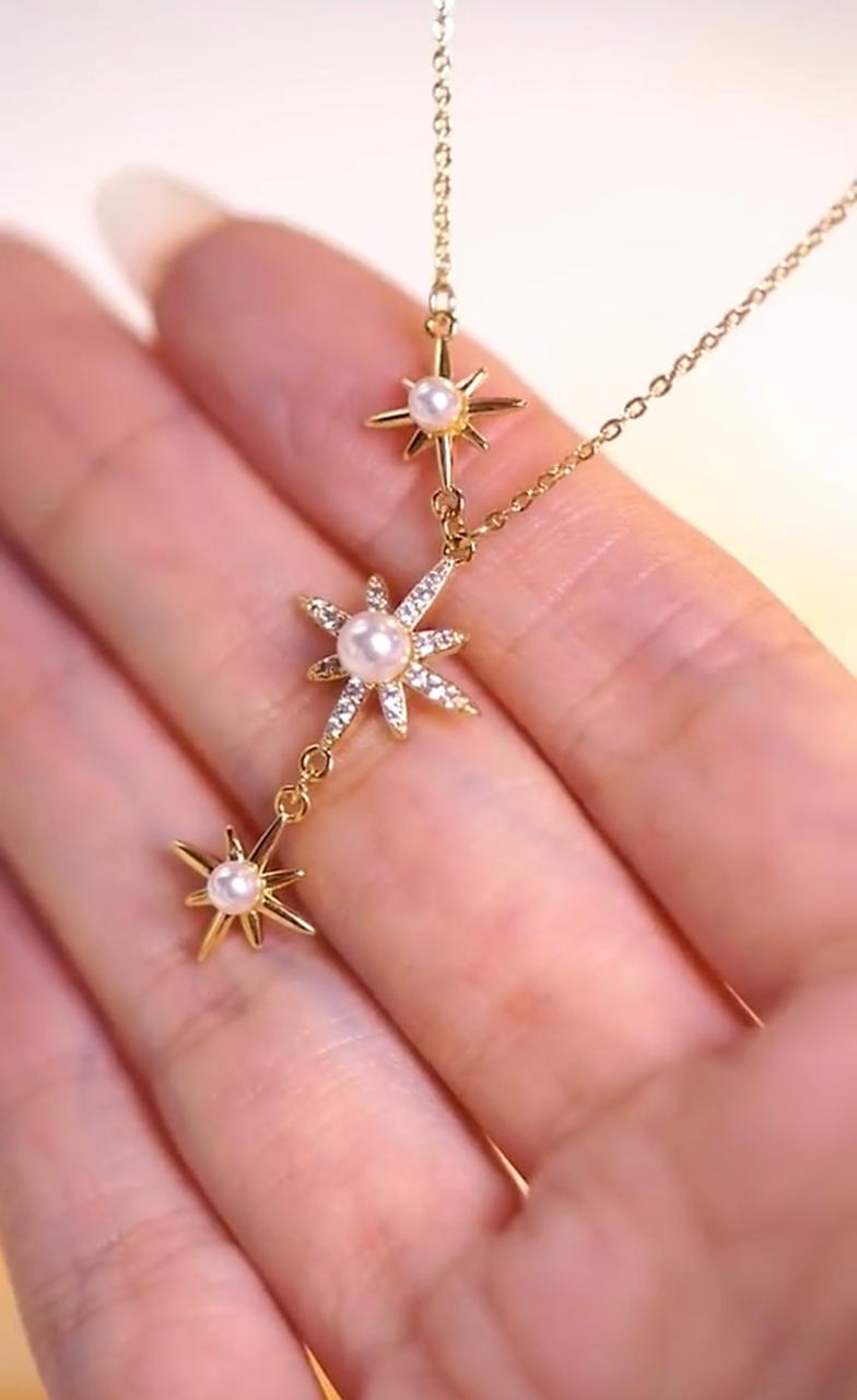 Lively® Colliers Collier étoiles & perles | Lively®